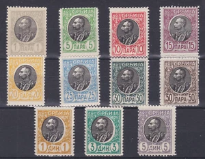 Serbien 1905 Satz König Petar Postfrisch ** Mi. 84 - 94 € 45,-- - Foto 1 di 2