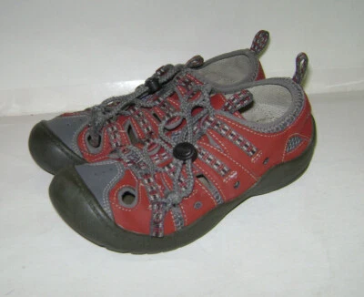 Clarks Sport Water River Jóvenes Niñas Niños Zapatos Talla 1 W ROJO GRIS Foto 1 de 4