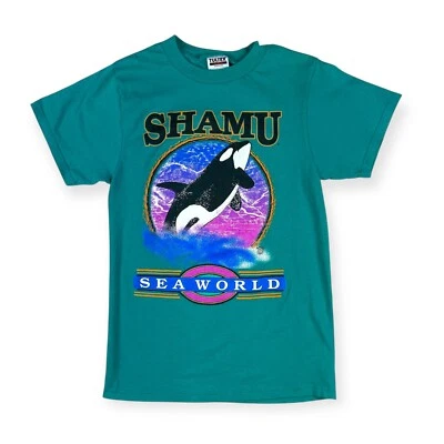 Camiseta Vintage Shamu Killer Whale Sea World Ponto Único P - Imagem 1 de 4
