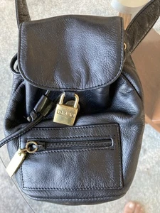 Vintage DKNY Small Black Leather Bag - Picture 1 of 7