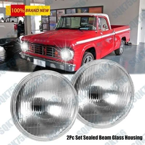Par de faros LED redondos de 7 pulgadas DOT carcasa alta/baja para Dodge Dart 64-1976 D100 - Imagen 1 de 8