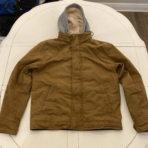 Chaqueta con Capucha American Eagle Para Hombres Marrón Talla Pequeña Recubrimiento de Cera de Resina Tipo Granero - Imagen 1 de 16