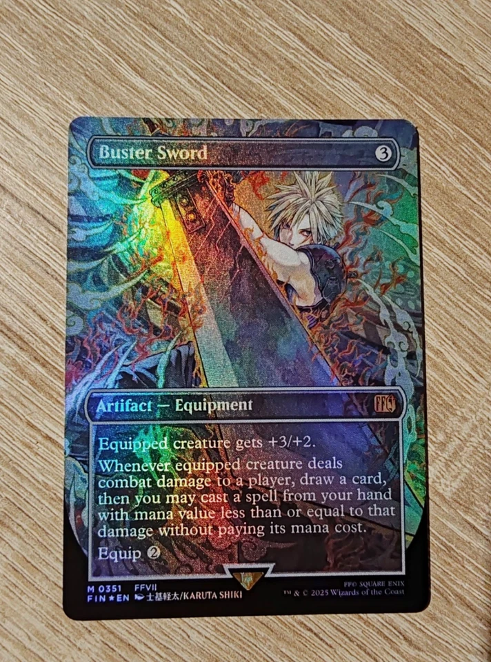 MTG FINAL FANTASY Buster Sword BORDERLESS FOIL 351 NM ENG - Bild 1 von 2