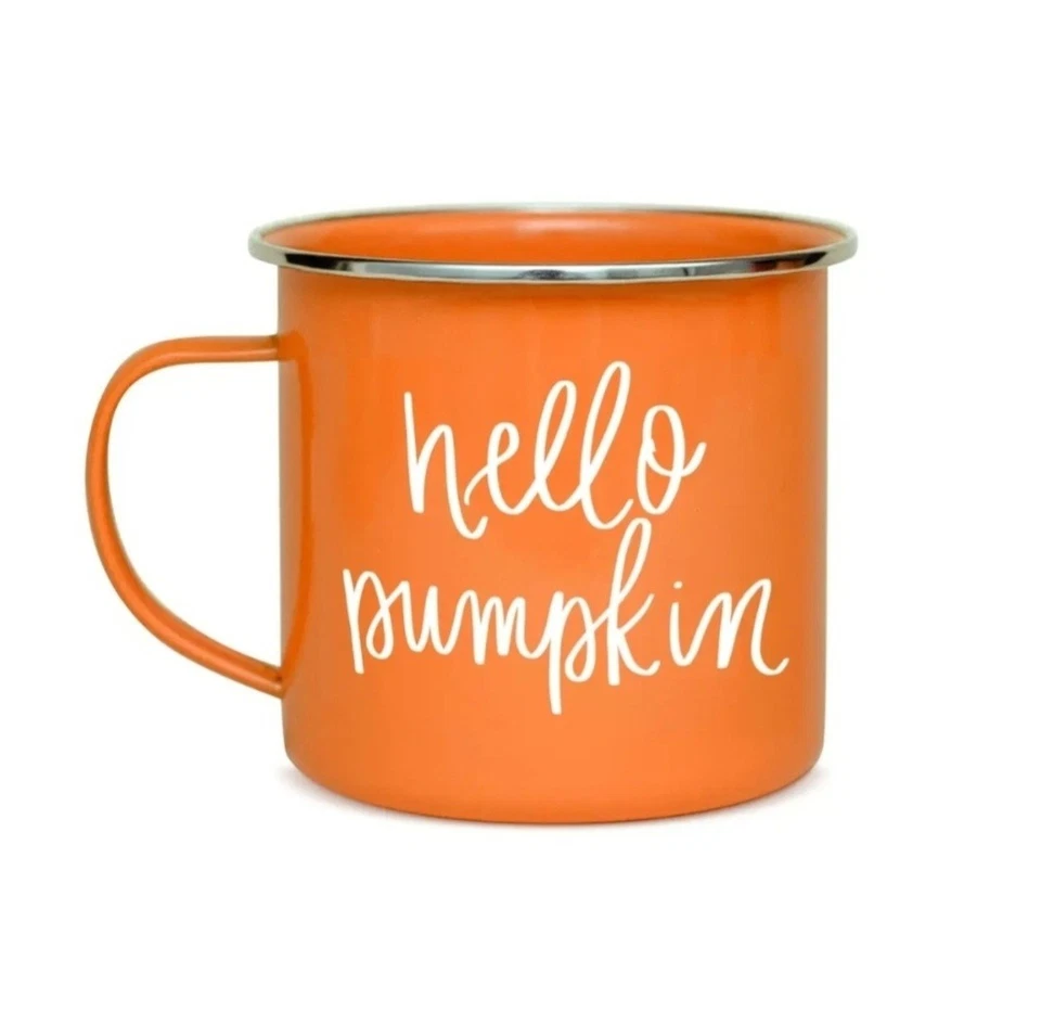 Campfire Mug Fall Orange 'Hello Pumpkin' Mug Coffee Cup NEW - Image 1 of 1