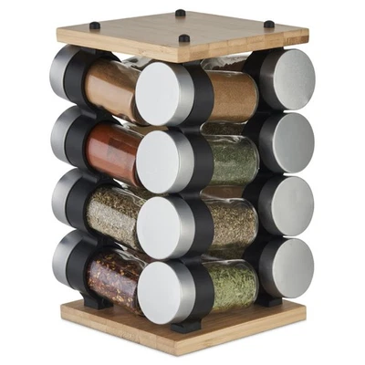 Blyth Spice Rack Carousel, 16 Jar, Bamboo - Image 1 of 4