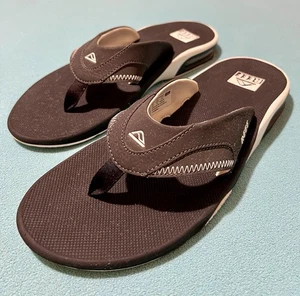 Reef / Fanning / Größe 12 / weiß/schwarz / Flip Flops mit Flaschenöffner - Bild 1 von 6