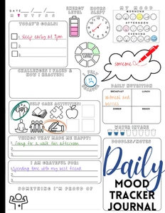 Daily Mood Tracker Journal: Mental Health & Wellness Diary to Address Anxiety & - Bild 1 von 12