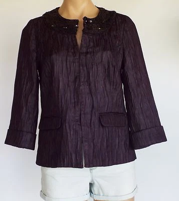 Blazer Chico's roxo com joias tamanho 0 - Imagem 1 de 3