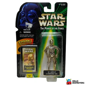 Star Wars 3,75" C-3PO Droid mit abnehmbarem Arm POTF Rückblende Foto Kenner - Bild 1 von 5