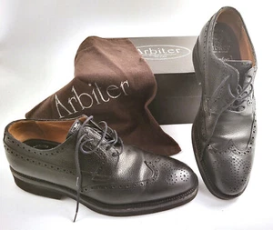 SCARPE UOMO ARBITER TG. 7,5 ITA 41 1/2 PELLE NERA STRINGATE stile church's - Picture 1 of 7