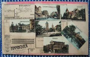 1907 AK Eilfrachtbrief Hannover Bahnpost Berlin-Hannover Zugstempel Germania - Bild 1 von 3