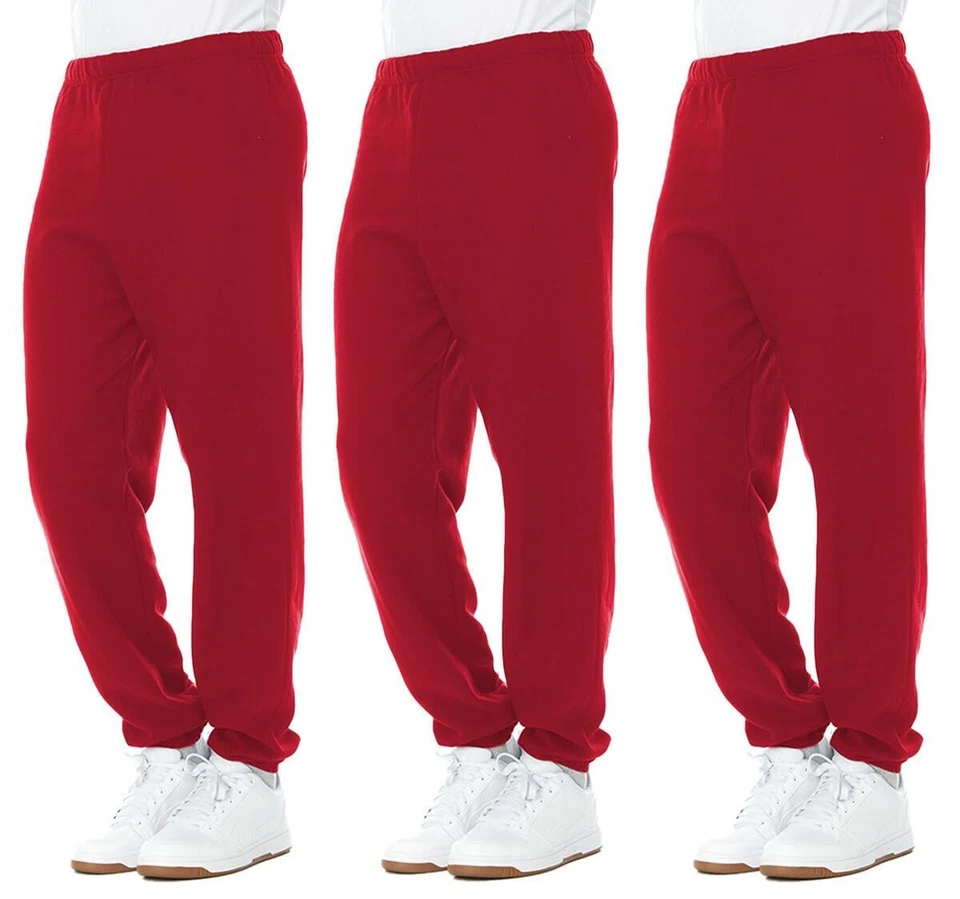 Paquete de 3 pantalones deportivos Yacht & Smith cómodos para hombre salón a granel, negros azul marino gris Foto 1 de 1