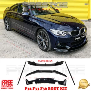 PARA BMW F32 F33 F36 M KIT DE CARROCERÍA RENDIMIENTO DIVISOR DE LABIOS DELANTEROS FALDA DIFUSOR TRASERO - Imagen 1 de 13