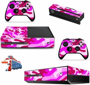 PINK CAMO XBOX ONE PROTECTIVE SKIN DECAL VINYL STICKER WRAP - Picture 1 of 8