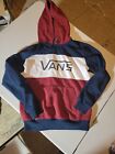 Vans Pullover Hooide Red White And Blue Size Small