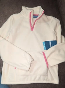 NWT, Reel Legends, 1/4 Zip, Cream/Pink, Long Sleeve Fleece-Toddler Girls Size S - Picture 1 of 4
