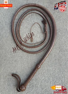 8 Fuß Indiana Jones Stierpeitsche 12 Zöpfe top bewertet Rindsleder maßgeschneiderte Peitsche - Bild 1 von 6