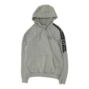 EA7 Emporio Armani Mens Grey Pullover Hoodie | Vintage Casual Designer Hoody VTG - Picture 1 of 3