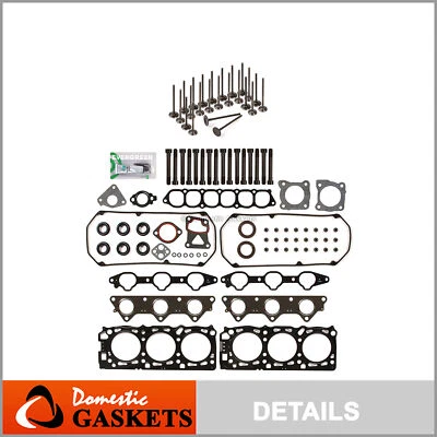 Head Gasket Set Intake Exhaust Valves Fit 95-98 Mitsubishi Montero 3.5L - Image 1 of 4