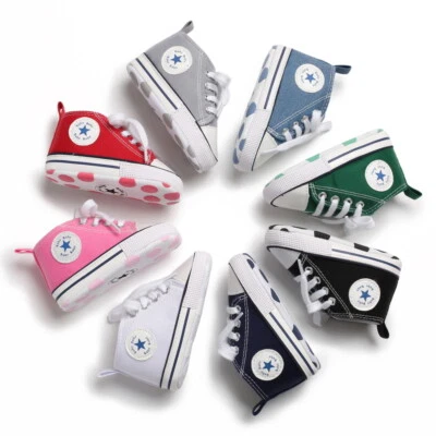 Newborn Baby Boy Girl 0-18 Pram Shoes Infant Sneakers Toddler PreWalker Trainers - Image 1 of 4