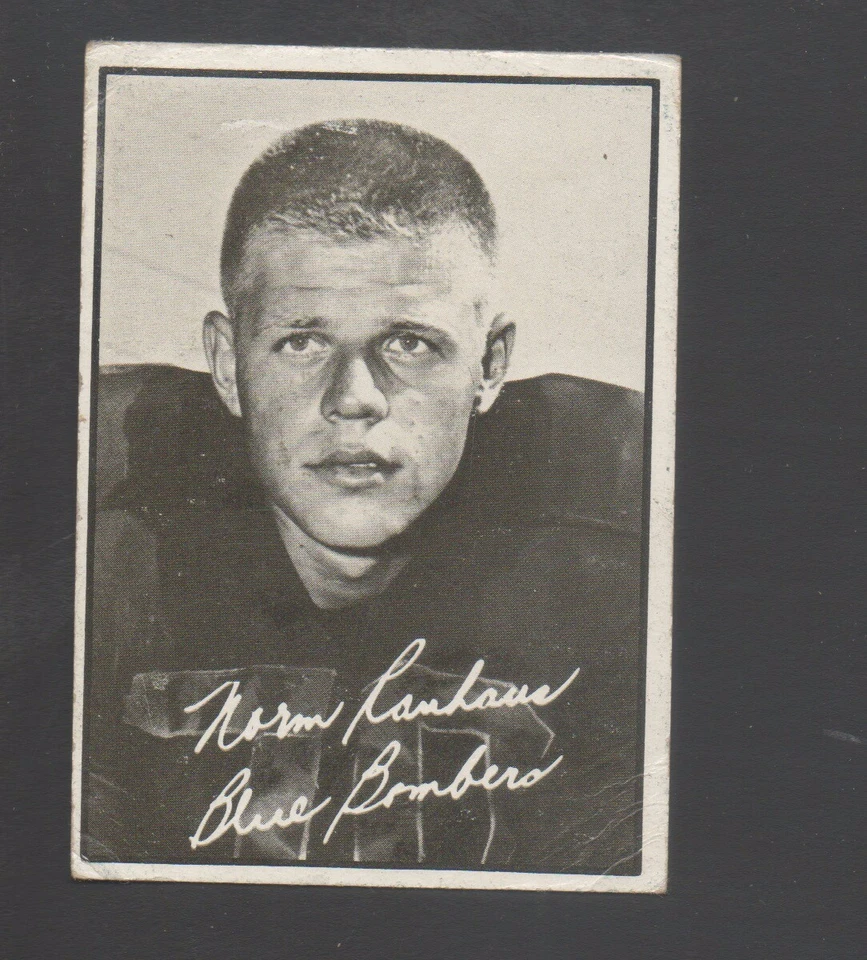 1961 Topps Canadian Football Card #129 Norm Rauhaus-Winnipeg Blue Bomber vg card - Image 1 of 1
