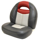 Wise Boat Compact Bucket Seat 8WD1451-859 | Bass Gray / Red Vinyl