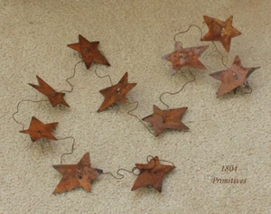 Ghirlanda di stelle arrugginite con stelle da 2-1/8" - ottima per la lavorazione artigianale - Foto 1 di 2