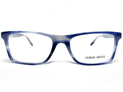 全新 Giorgio Armani AR7163 5709 男式条纹蓝色眼镜框 53/18 ~ 145 — 第 1/4 张图片