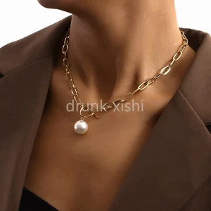 8-9mm AAA Natural Round South Sea White Pearl Necklace 19" 14k Gold P - Picture 1 of 8