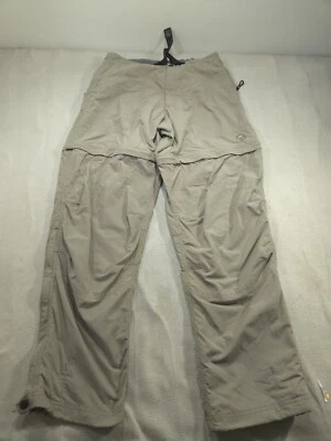 Mountain Hardwear Pants Mens Medium Beige Convertible Belted Climbing Hiking  - Image 1 of 4