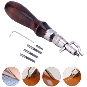 7 In 1 Adjustable Stitching Groover Crease Edger Leather Craft Tools DIY Set Kit - Picture 1 of 12