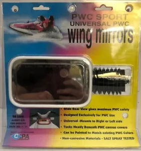 CIPA PWC Sport Water Boat Jet Ski Universal Mirror 3.5” x 5.375” White #11121 - Picture 1 of 12