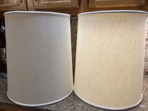 Pair Vintage MCM Mid century modern barrel Drum table desk  Lamp Shades retro - Picture 1 of 19