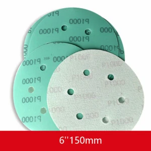 6'' 6Hole 1000Grit Film Sanding Disc Hook And Loop Polishing Sandpaper Pads150mm - Picture 1 of 6
