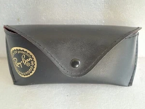 Rayban Classic Black Sunglasses Eyeglasses Case leather Box case pouch rare - Picture 1 of 6