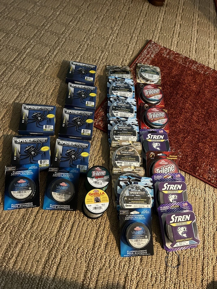 Línea de pesca trenza, mono y fluorocarbono carga Foto 1 de 1
