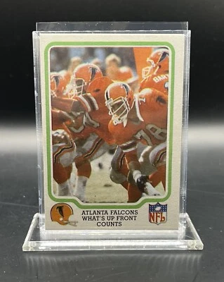 1979 Fleer Action STEVE BARTKOWSKI #1 ATLANTA FALCON Whats Up Front Counts - Image 1 of 2
