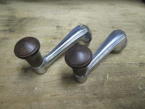 1930's GM Chevrolet Pontiac Buick Wing Window Crank Handles Brown Knob (pair) - Picture 1 of 4