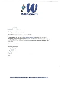 Warwick Davis signed autographed letter! AMCo! 14771 - Picture 1 of 1