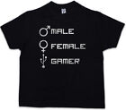 MALE FEMALE GAMER Kids Boys T-Shirt Fun Gamer Gaming Admin Symbol scientist