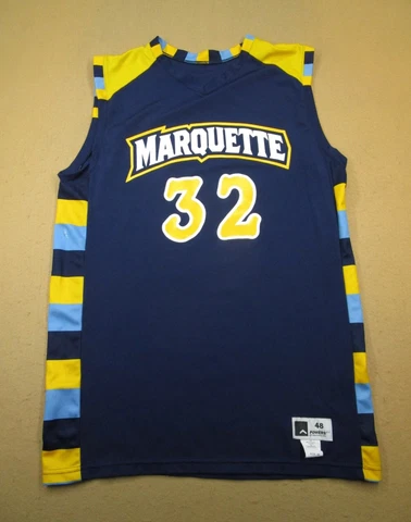 Marquette Basketball Jersey Men Large Blue Powers #32 College NCAA Sportswear Cover