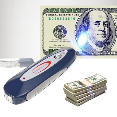 Mini Counterfeit Money Detector UV Light with Magnetic Alarm for USD EUR GBP - Image 1 of 4