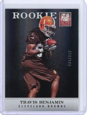 2012 ELITE RC TRAVIS BENJAMIN ROOKIE SP #193 CLEVELAND BROWNS /999 SET BREAK - Image 1 of 2