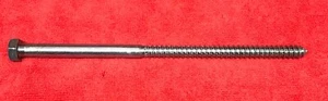 1/2-13 x 10" Hex Lag Screws Zinc Plated A307 (6" of Threads) Pack of 8 - Picture 1 of 2