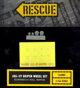 Rettungsmodelle 1/144 SAAB JAS-39 GRIPEN RADSATZ Harzset mit Lackmasken - Bild 1 von 1