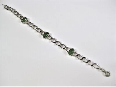 Bracciale Argento 835 Con Giada, 11,18 G - Immagine 1 di 3