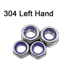 304 Stainless Steel DIN985 Nylon Insert Lock Nut Hex Nylock Nut Left Hand Thread - Picture 1 of 6