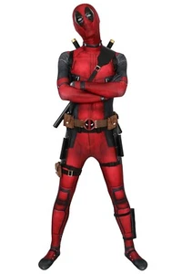 Deadpool Costume Wade Wilson Deadpool Suit Cosplay Jumpsuit - Picture 1 of 22