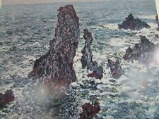 Vintage Claude Monet Print Rocks at Belle Ile Needles Port Coton 53458