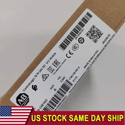 Allen Bradley 1756-OB16D ControlLogix PLC DC Ouput Module NEW Sealed US Free Tax - Image 1 of 2